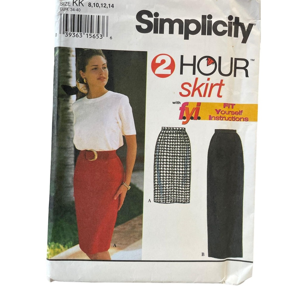 Simplicity Sewing Pattern 9084 Misses 8-14 Slim Skirt Knee Ankle Length Uncut
